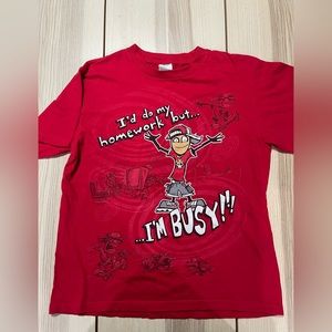 Vintage Cygnus “I’ll Do My Homework” I’m Busy Skater Kid Shirt Youth‎ XL